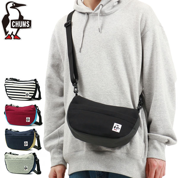 チャムスステッカー付 日本正規品 ショルダーバッグ レディース メンズ ブランド 小さめ ショルダー 軽量 スポーティー ミニバナナショルダースウェットナイロン CH60-3609