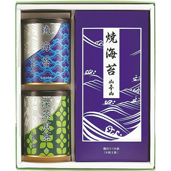 山本山 海苔 銘茶詰合せ YNT-403 ギフト お祝い お返し お歳暮 お中元 香典返し A41