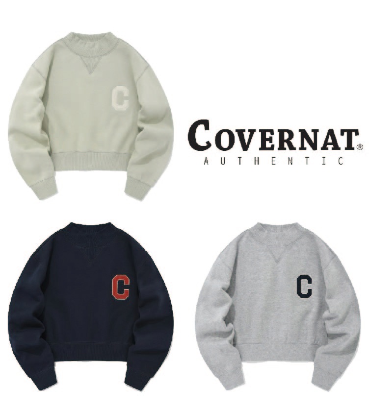 ウーマン クロップ C ロゴ モックネック マンツーマンTシャツ CO2204CR76