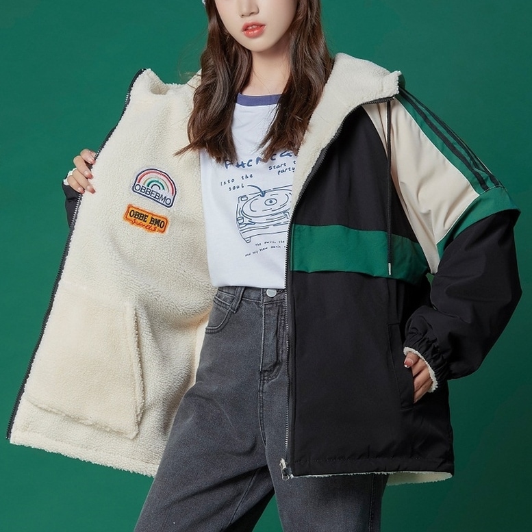 アウター ジャケット レディース リバーシブル ウィンドブレーカー パーカー フーディー ブルゾン