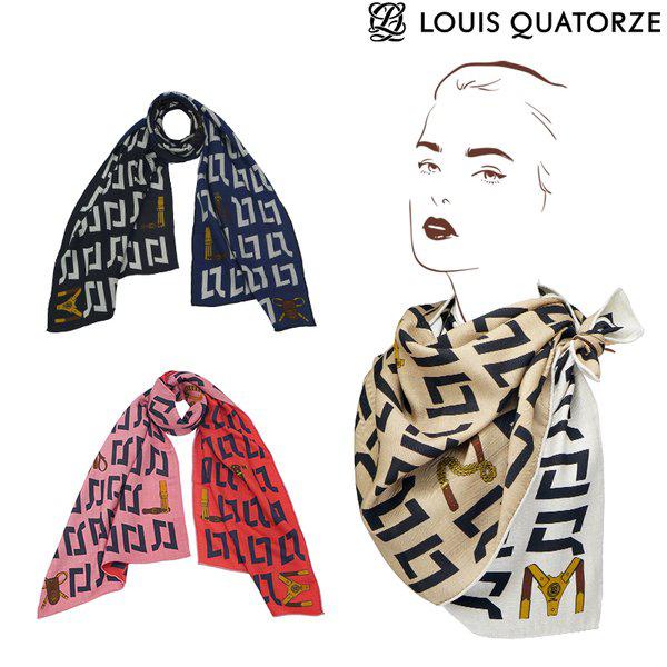 (1DPP701) ウールシルク両面ドゥウィッシュロングスカーフ3種 택1