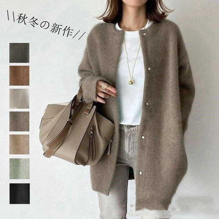 人気沸騰新柄追加 ラシャコート レディース アウター 無地 長袖 かわいい カジュアルコート ゆったり 体型 秋冬の新作