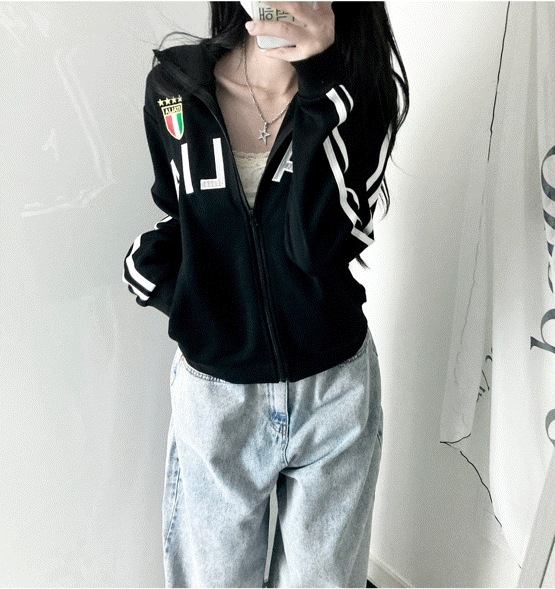 archiving 80s jersey zip up (3color)