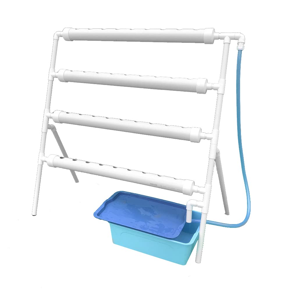 LAPOND 水耕栽培キット 室内水耕栽培 中型水耕栽セット 野菜栽培セット タイマー/自動施肥/給水 循環式ポンプ LEDライトで栽培可能 家庭菜園 ベランダ 日本語説明書付き(片面4チューブ 36