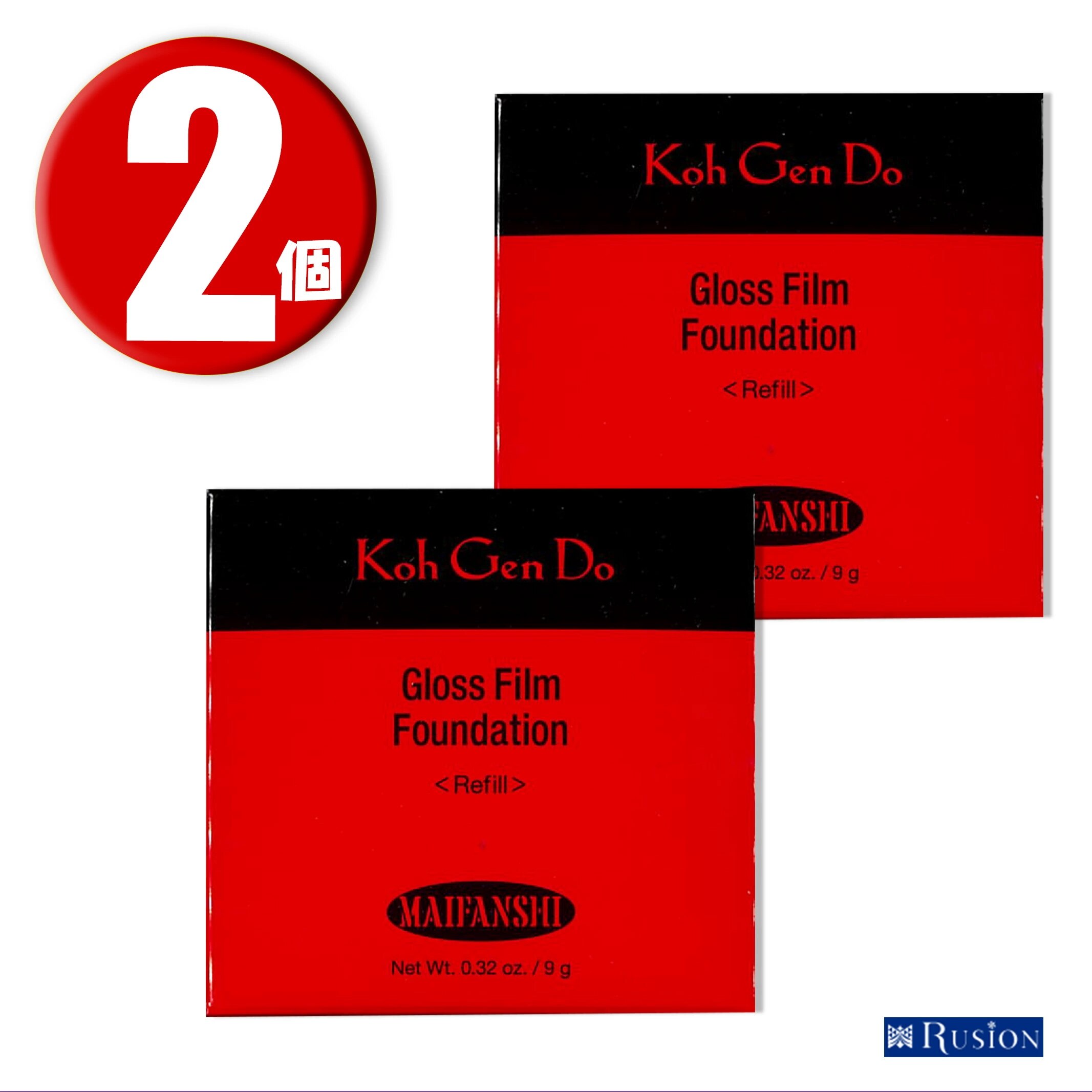 (2個) マイファンスィー グロス フィルム ファンデーション 123 レフィル 9g スポンジ1個付 SPF30+++