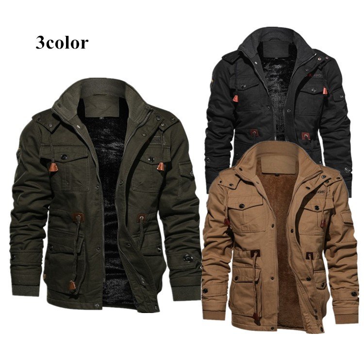 メンズジャケット フライトジャケット 春秋冬 メンズ アウター 暖かい 裏起毛　防寒 フード付き　ミ