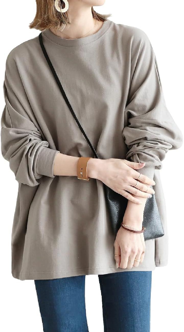 トレーナー レディース パーカー スウェット 裏起毛 冬服 かわいい 韓国ファッション ゆったり 大きいサイズ 暖かい おしゃれ プルオーバー 50代 秋 重ね着 (グレー, M)