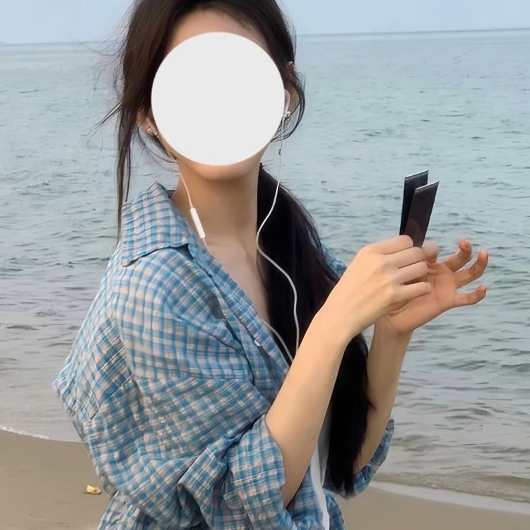 春 高級 青 チェック シャツ レディース 長袖 ゆったり カーディガン シャツ アウター リラックス風 トップス61822