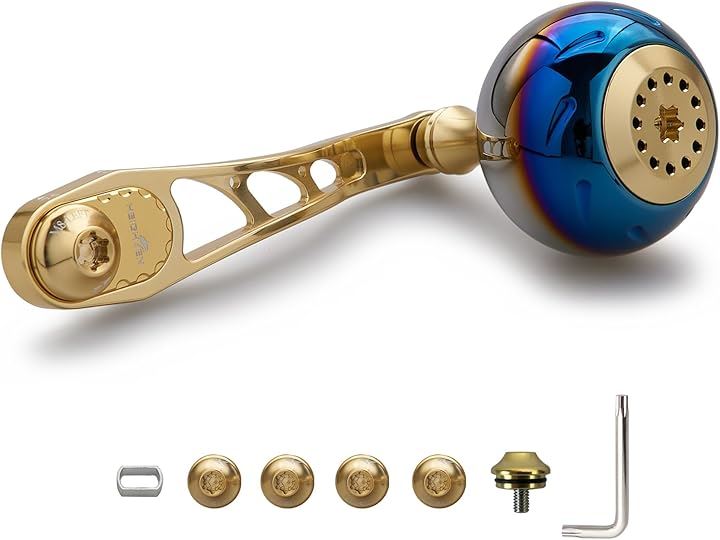 65/75mm リール ハンドル ハンドルノブ シマノ SHIMANO ダイワ DAIWA アブ Abu ベイトリール 通用 Aurora(65mm/75mmハンドル＆38mmノブ -)