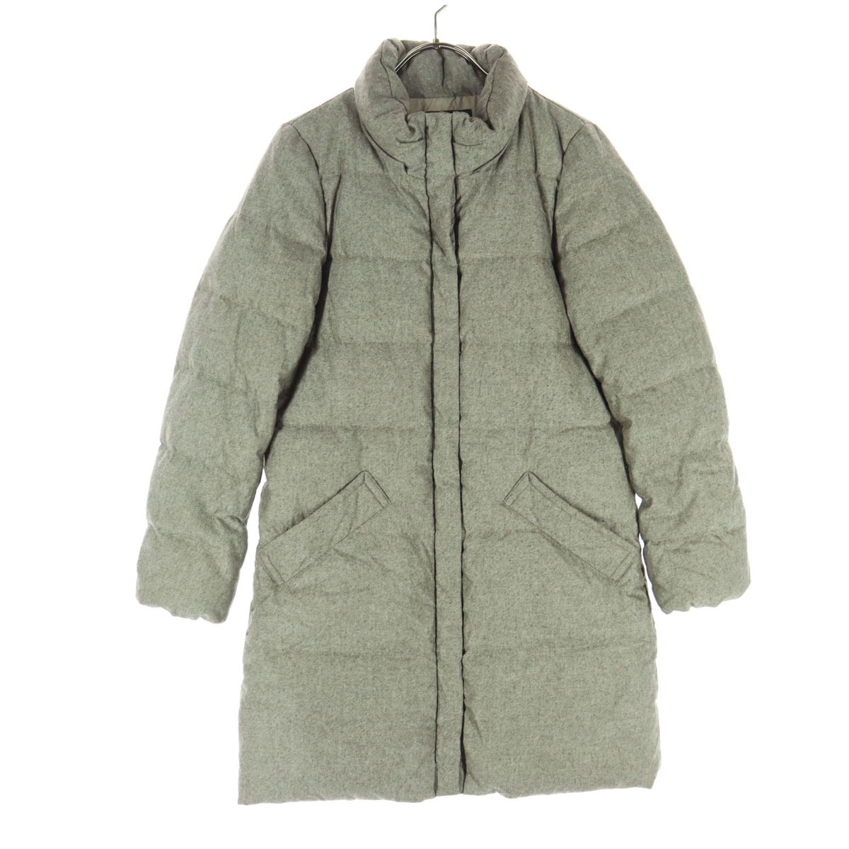 23ku 23区 長袖 ダウンコート 32 グレー レディース 古着