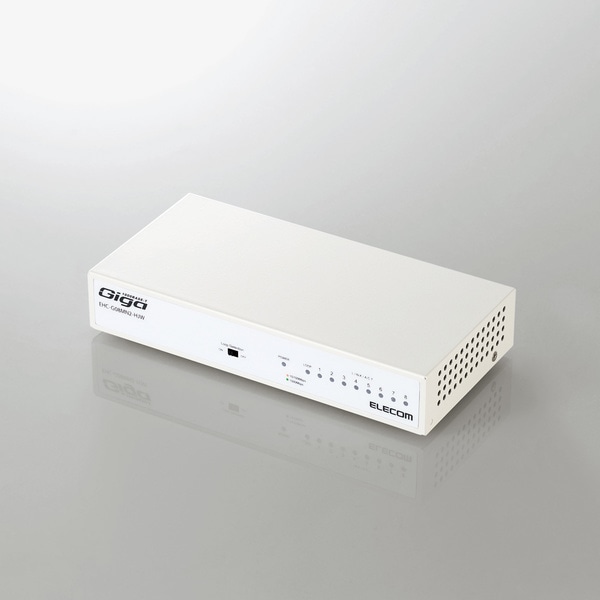Giga対応スイッチングHUB 8ポート ホワイト EHC-G08MN2-HJW