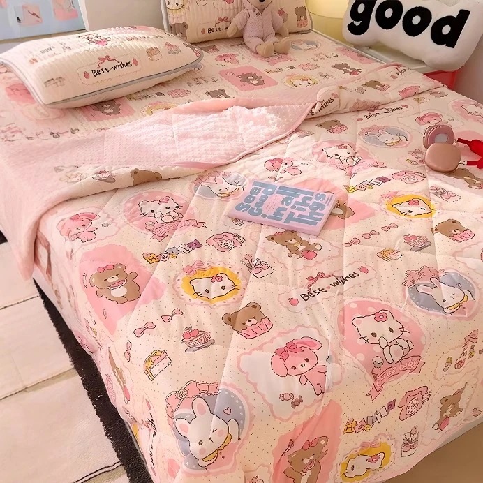 エアコンで冷やされているは洗濯機で洗うことができます一人用トットちゃんは子供に冷たくされて薄い布団の3点セット