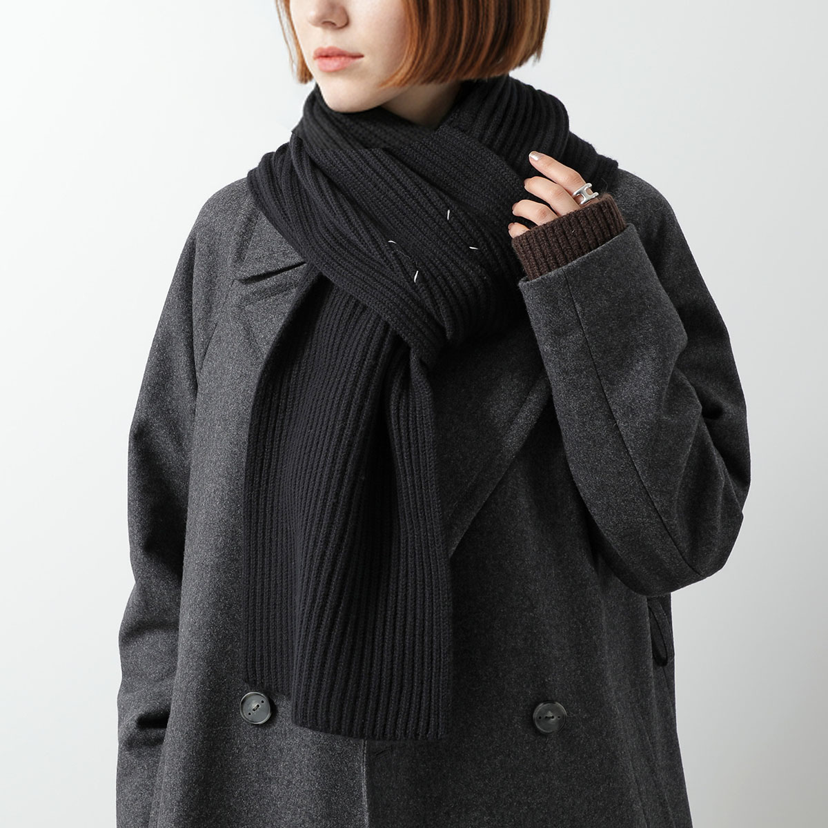 MAISON MARGIELA メゾンマルジェラ マフラー S67TE0032 M13185 レディース スカーフリブ ニット ウール S67TE0032M13185900