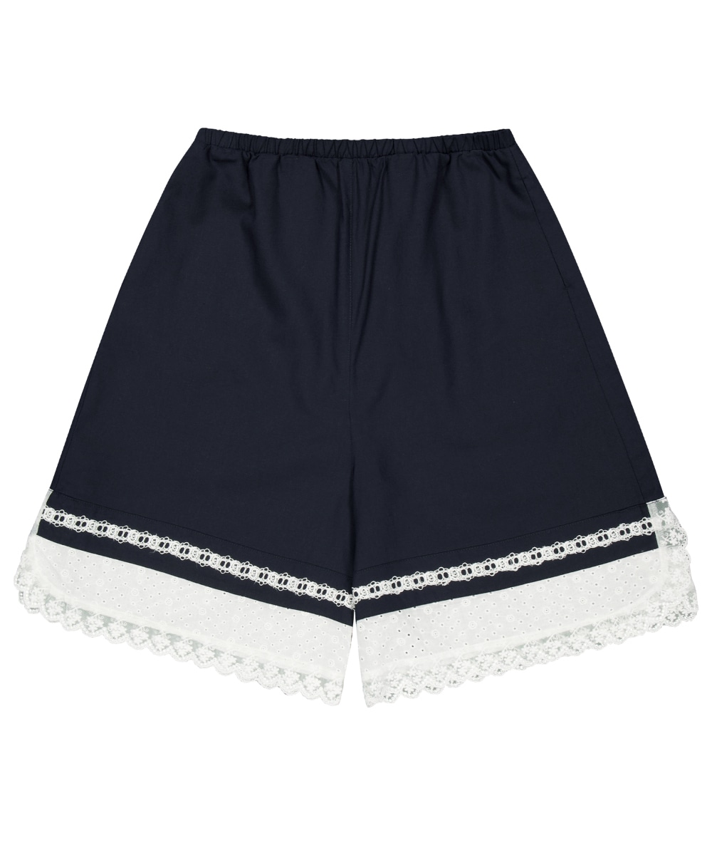 【COYSEIO】26SS LACE SHORTS : NAVY