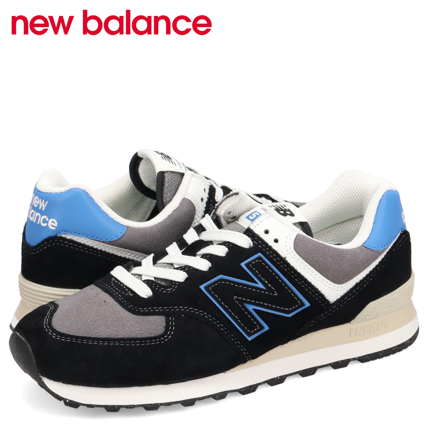 574 スニーカー メンズ Dワイズ ブラック 黒 U574QRB