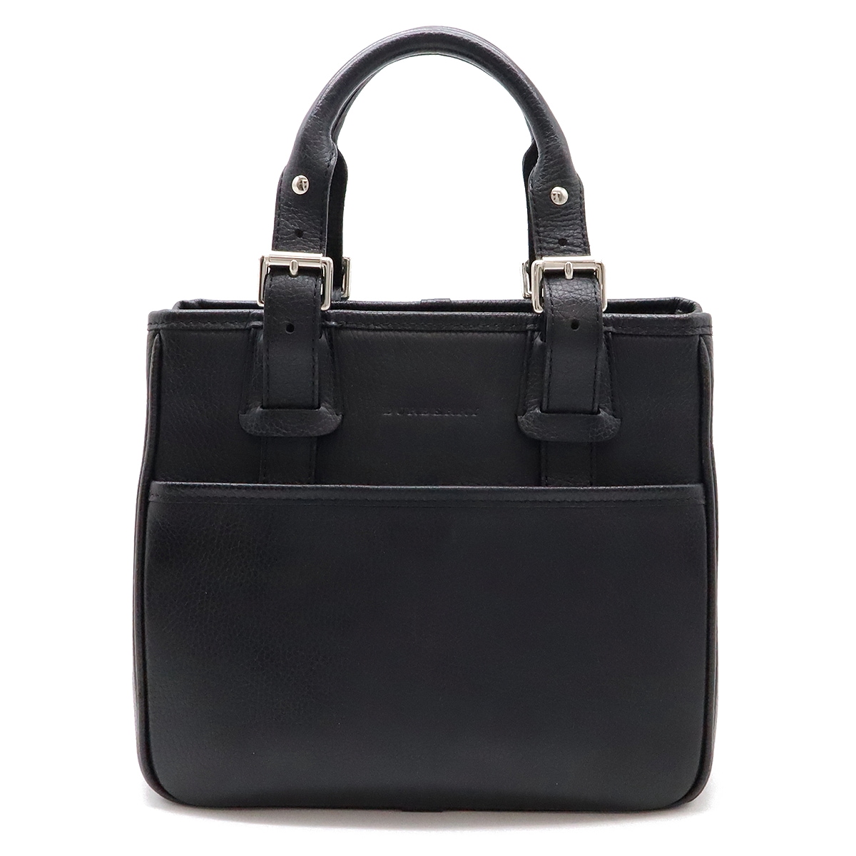 ハンドバッグ トートバッグ レザー ブラック 黒 シルバー金