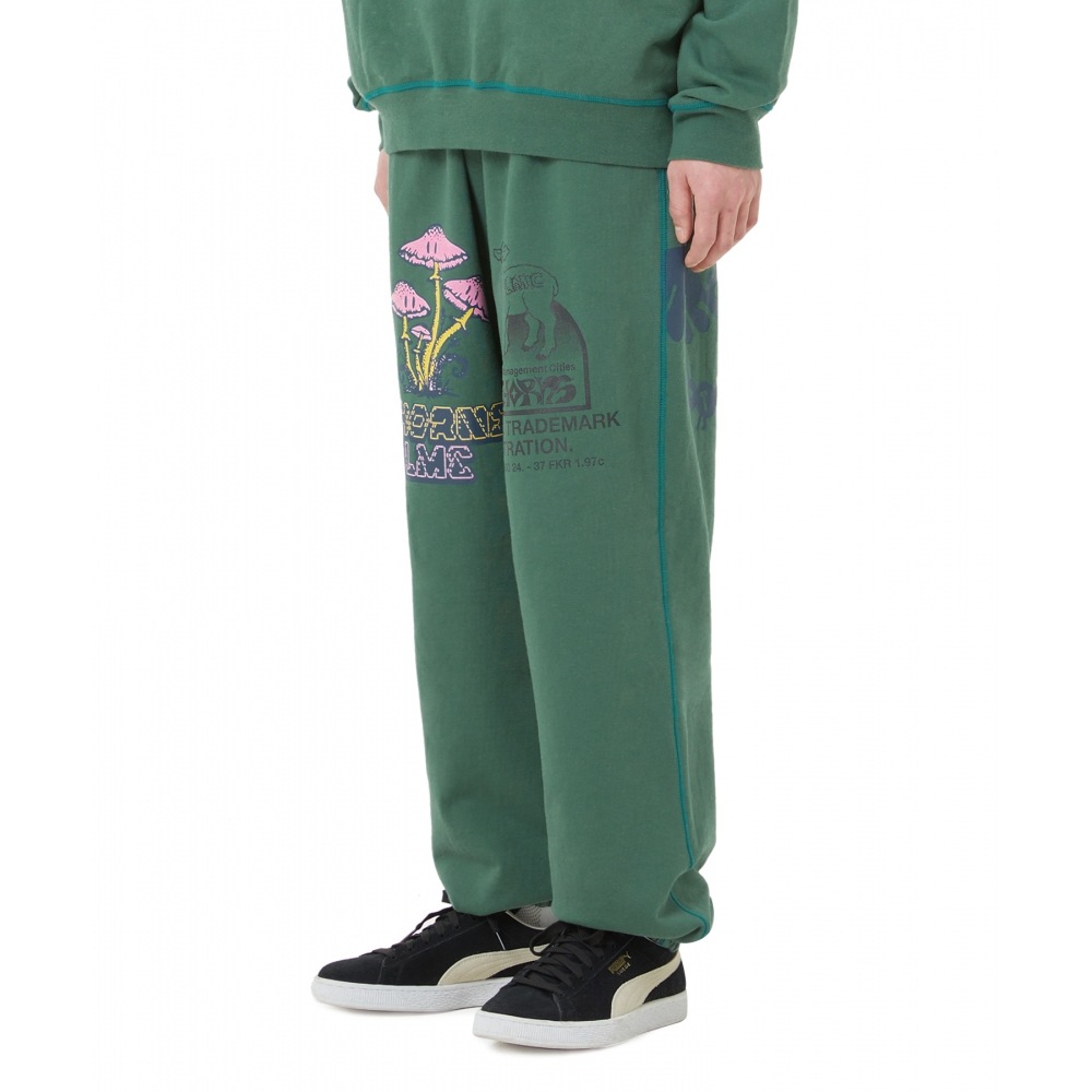 LMC ソーンズコラージュコントラストセットスウェットパンツダークグリーン