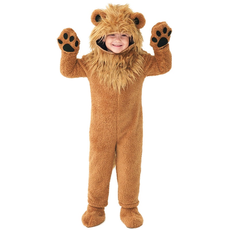 ハロウィンの子供用コスチューム男の子と女の子用ライオンの服男の子と女の子用のジャンプスーツをドレスアップステージパフォーマンス