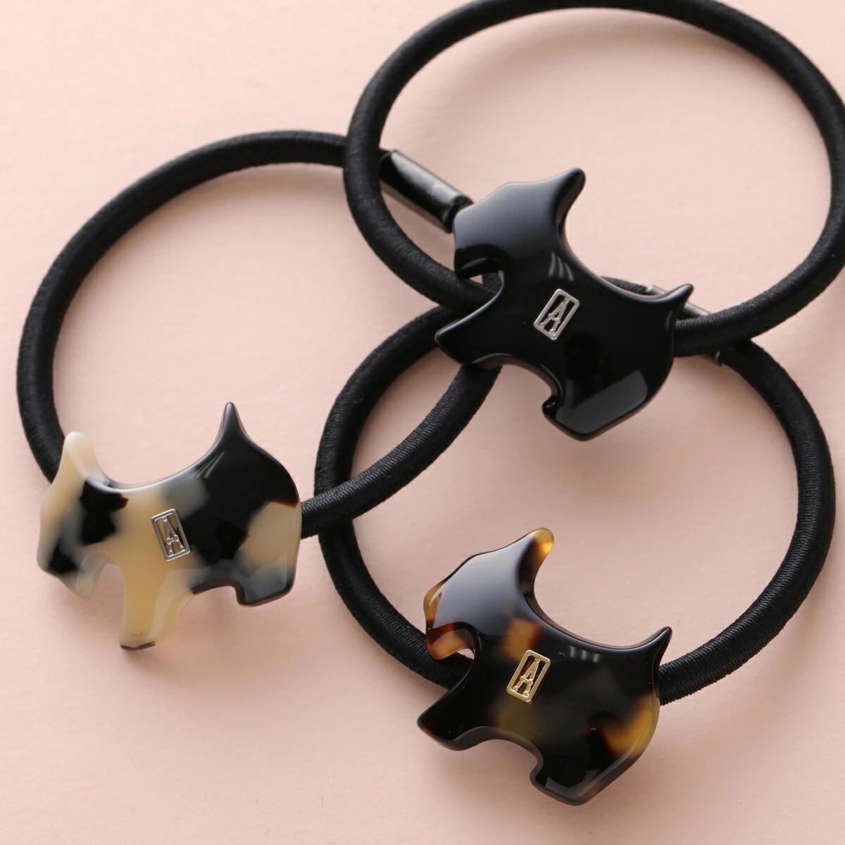 ALEXANDRE DE PARIS アレクサンドル ドゥ パリ ヘアゴム APY-18097-04 レディース ドッグ 犬 髪留め ヘアアクセサリー カラー3色