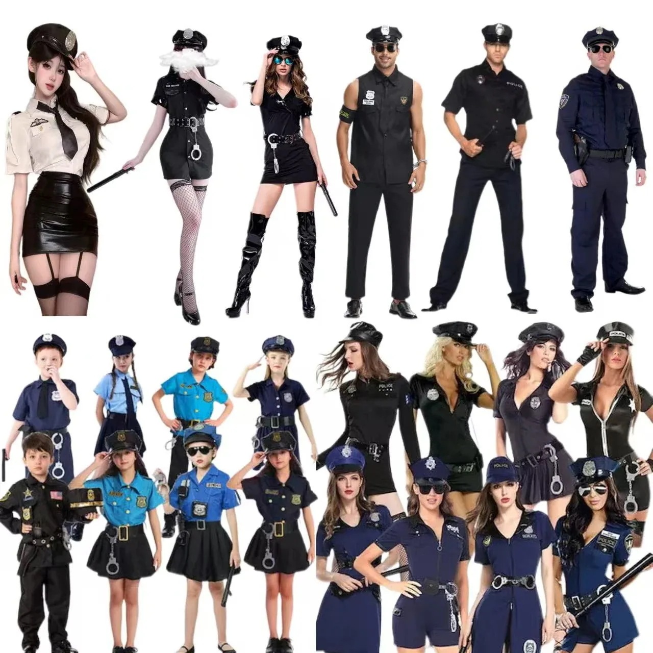【最安値挑戦】警察コスプレ衣装コレクション ハロウィン成人女性警察コスプレ衣装 子供用警察制服 男性用警察・特殊部隊コスプレセット ロールプレイ 舞台衣装