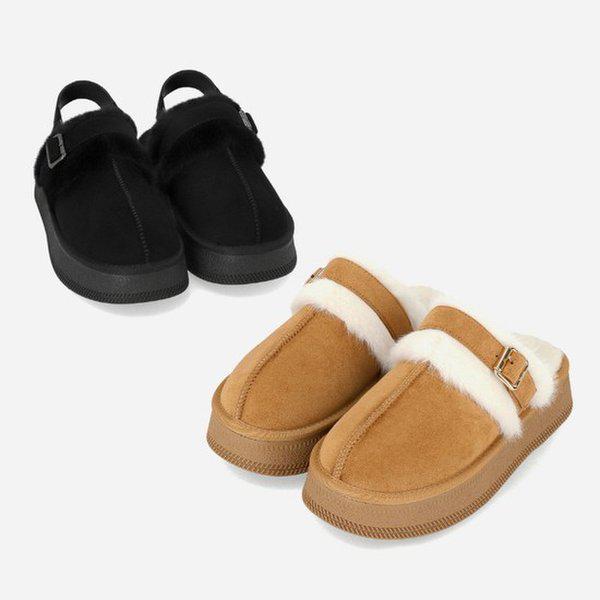 防寒靴 ファー 裏起毛 ウール 女性 スリッパ 2XWA76XE_GN 7,662円