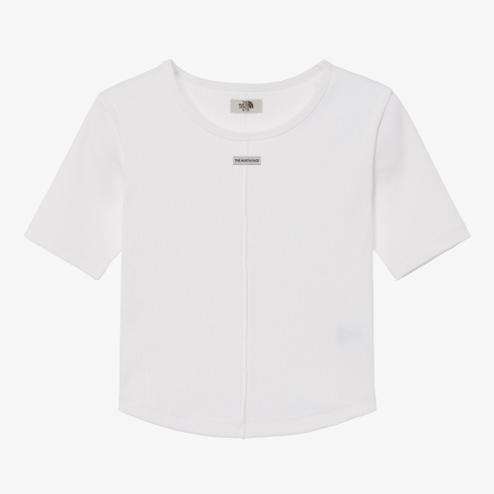 ザ・ノース・フェイス NT7UR31L ホワイトレーベル女性用ソフトウェーブ半袖ラウンドTシャツ_オフホワイト