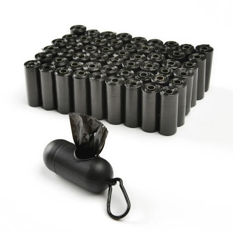 5-120ロール純粋な犬船尾バッグ15袋/ロール大猫バッグ犬屋外自宅きれいなリフィルごみ袋ペット用品