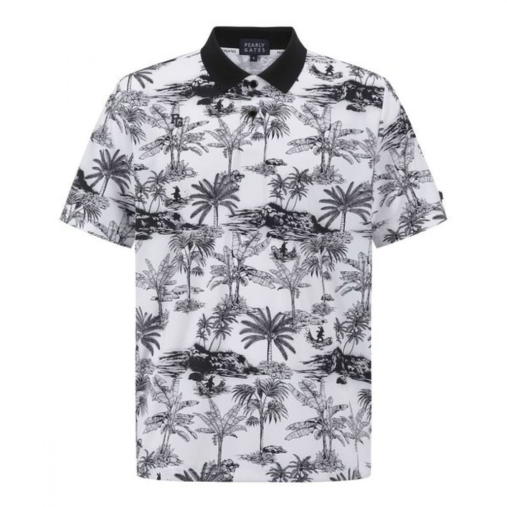 [パリゲイツ] メンズパームツリープリントカラー半袖Tシャツ 29,294円