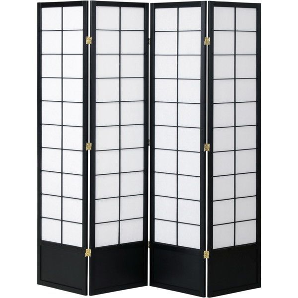 JP-S180-4(BK) 和風衝立4連 ブラック メーカー直送