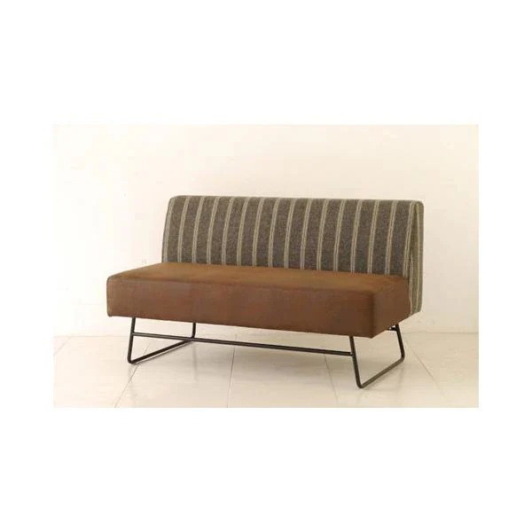 ソファー ソファ 2人掛け レトロ ヴィンテージ ブラウン 二人掛け 完成品 二人用 2人用 幅1200mm 座面高さ410mm