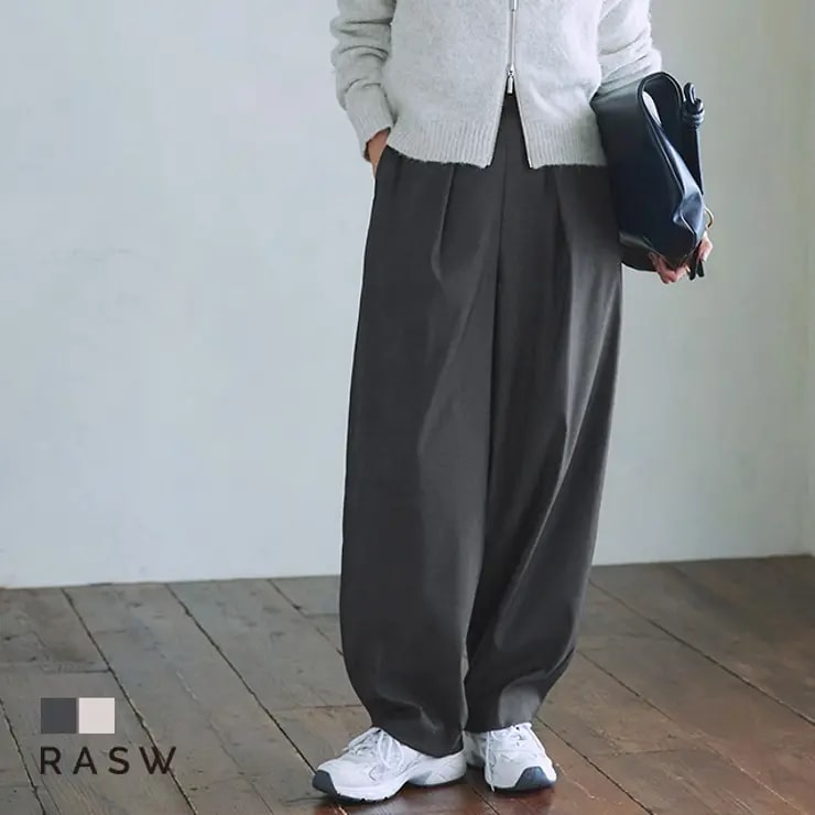 [RASW]インタックカーブパンツ パンツ カーブシルエット フロントタック トレンド ON OFF RASW ピエロ
