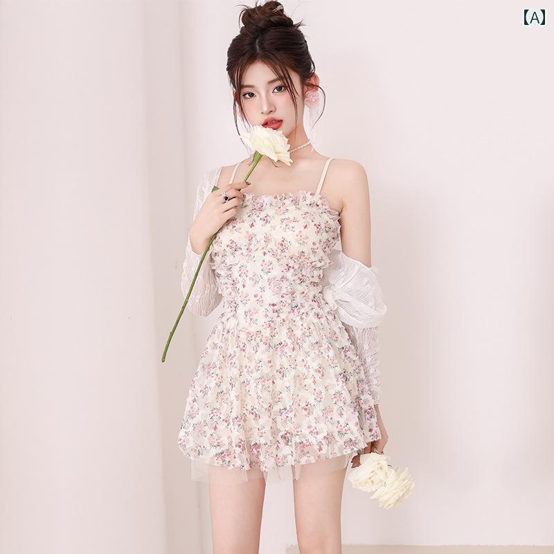 水着 レディース ワンピース スカート 女性用 婦人用 スイムウェア かわいい おしゃれ 温泉 学生 海 プール ビーチ レジャー 韓国 レース 5,283円