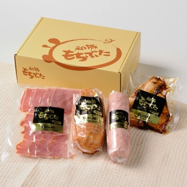 豚肉 国産 宮城県産 ハムブロック ソーセージ 角煮 ベーコンスライス 加工品詰め合わせ 肉 お肉 食品 もちぶた C01 お歳暮 お中元