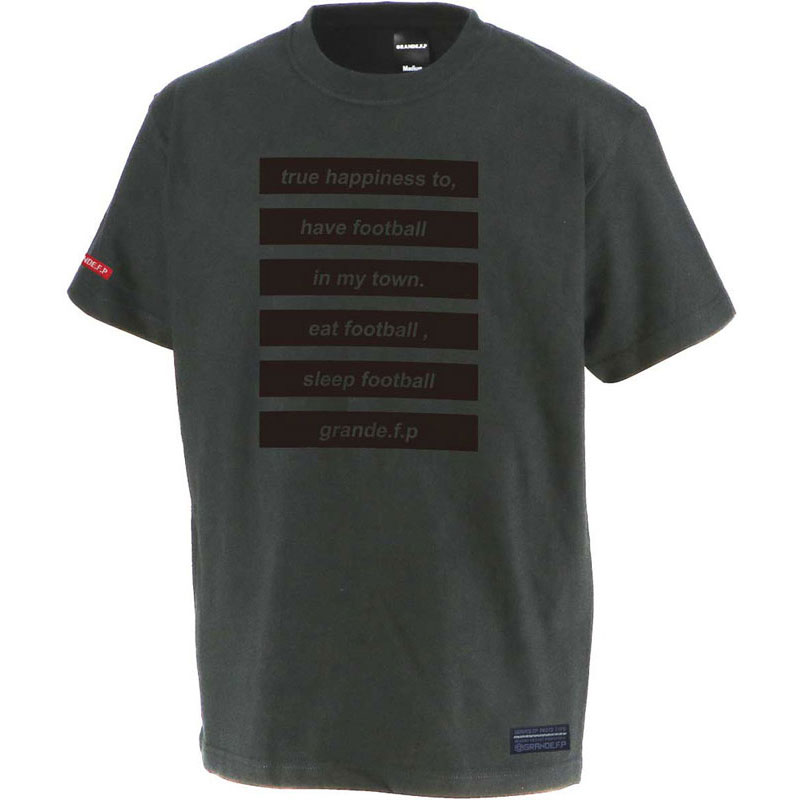 GRANDE.F.P(グランデエフピー) GRANDE.F.P.Happiness.6ステップス.ボックスロゴ.ラバーT.シャツ フットサル 半袖Ｔシャツ (gfph19005-0909)