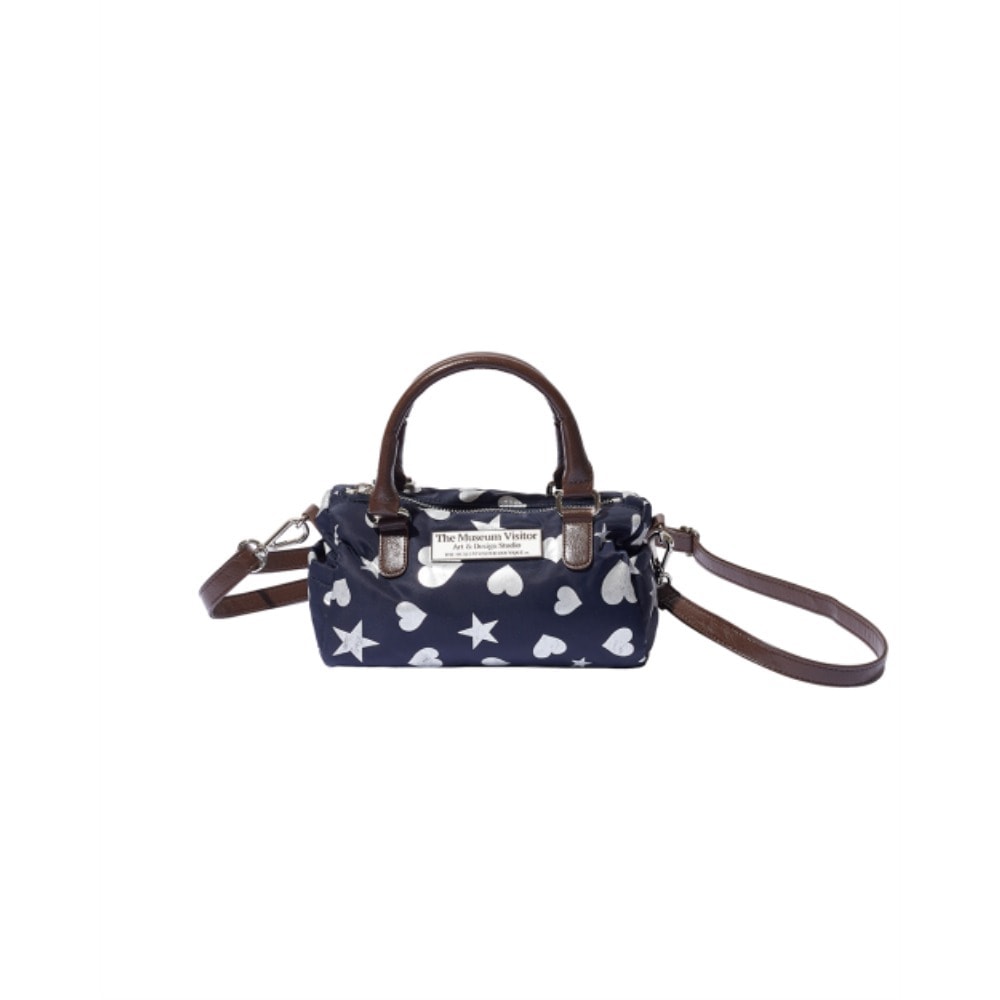 THE MUSEUM VISITOR HEART STAR CRACK BOSTON BAG NAVY 1568