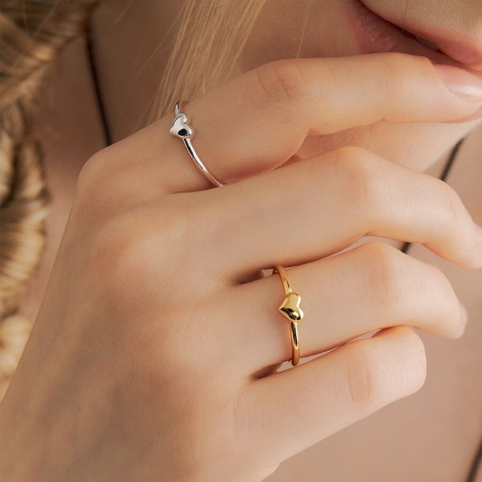 リチョン中宮着用baby heart ring/韓国の人気ブランド 韓国正規品 韓国の人気商品 韓国ファッション 韓国ジュエリー デイリーアクセサリー SNSで人気 韓国ファッション 韓国