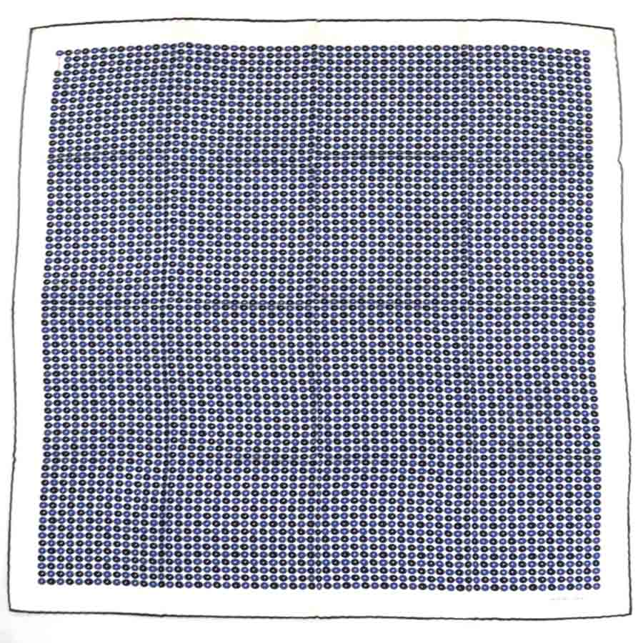 エルメス HERMES スカーフ シルク ホワイト/ネイビー/ブルー レディース e60510a