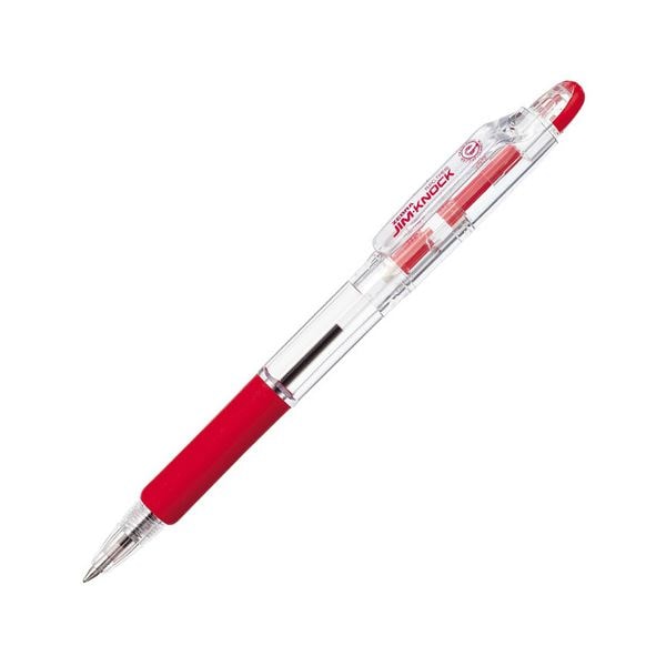 (まとめ）ゼブラ 油性ボールペン ジムノック0.7mm 赤 KRB-100-R 1セット（100本）(×3セット)