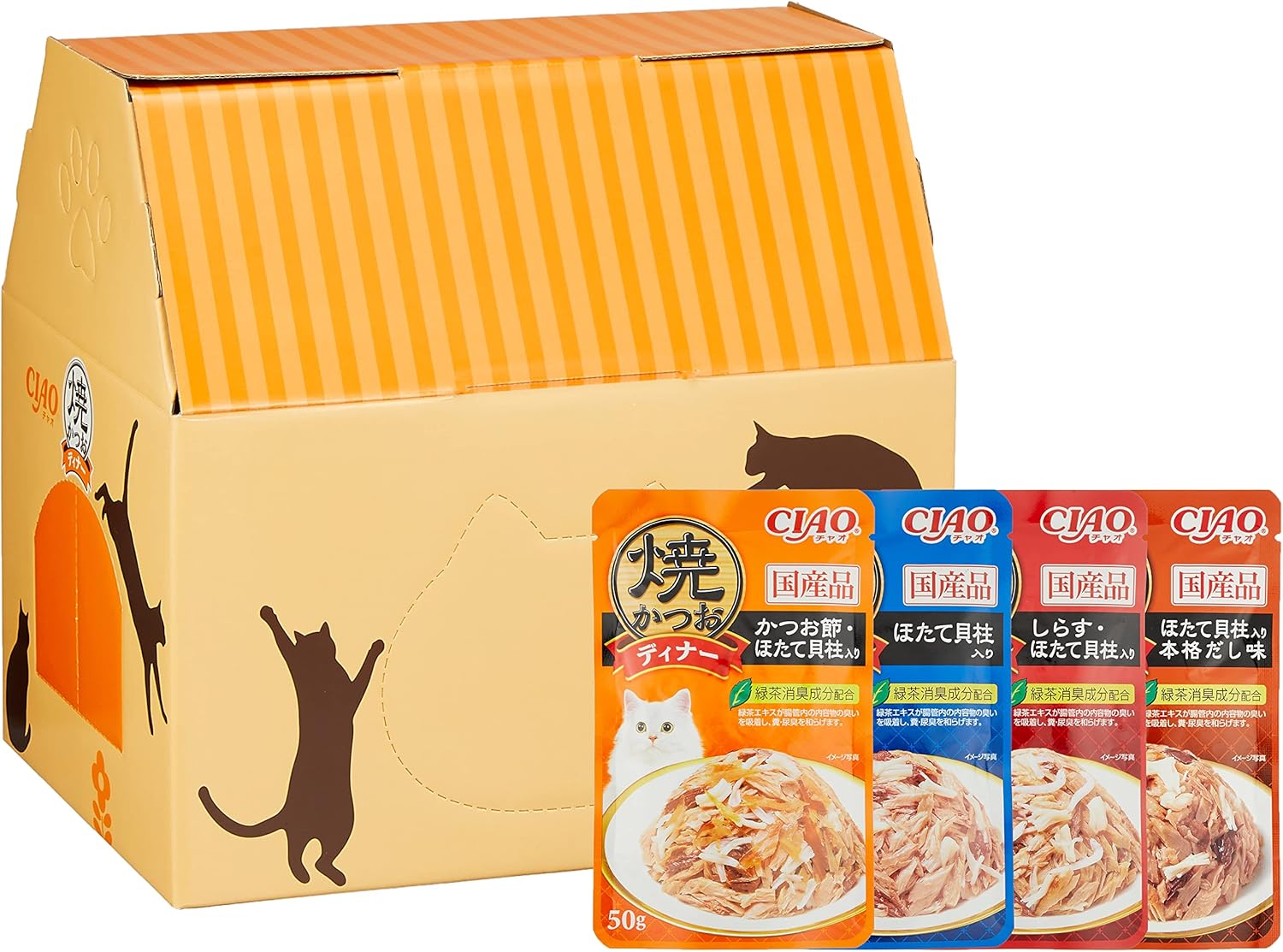 Figaro(フィガロ) 焼かつおディナーバラエティ 50g×48袋 猫用 パウチ