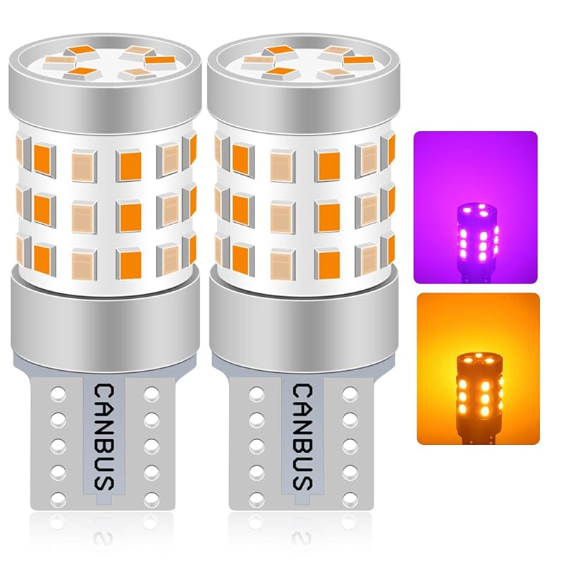 Fenikso T10 led ルームランプ ピンク&アンバー2色切替 メーター球 ナンバー灯 ポジションランプ キャンセラー内蔵 360度無死角発光 42連 2016チップ DC12V車用 2個