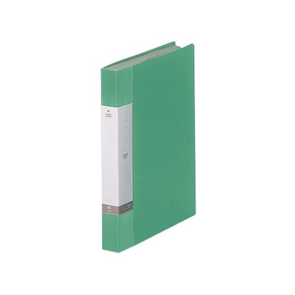 リヒトラブ リクエスト クリヤーブックA4タテ 40ポケット 背幅32mm 緑 G3202-7 1セット（10冊）
