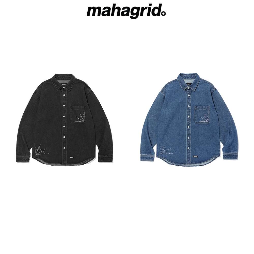 [mahagrid] WEB DENIM SHIRT JACKET