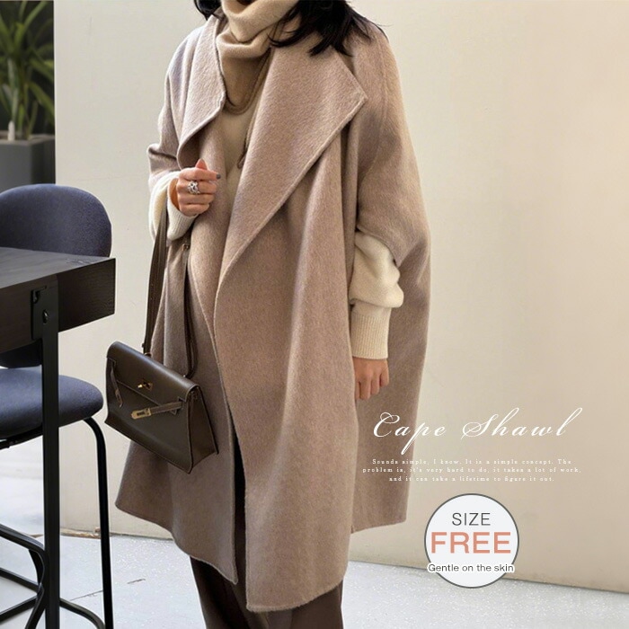コート マント ポンチョ 秋冬 韓国風 ポンチョコート レディース アウター ケープ ケープジャケット 冬コート 厚手 防風 大人女子 ケープコート 前開き 羽織 オフィス ビジネス ジャケット カジ