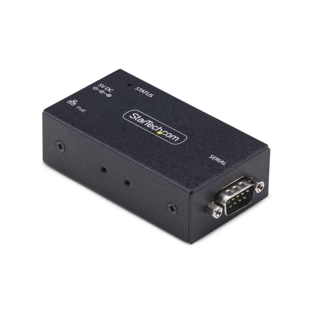 StarTech.com [I13P-SERIAL-ETHERNET] シリアル変換デバイスサーバー/1ポート/RS-232C-イーサネット接続/PoE対応/メタル筐体/壁面 DINレールマウント/D