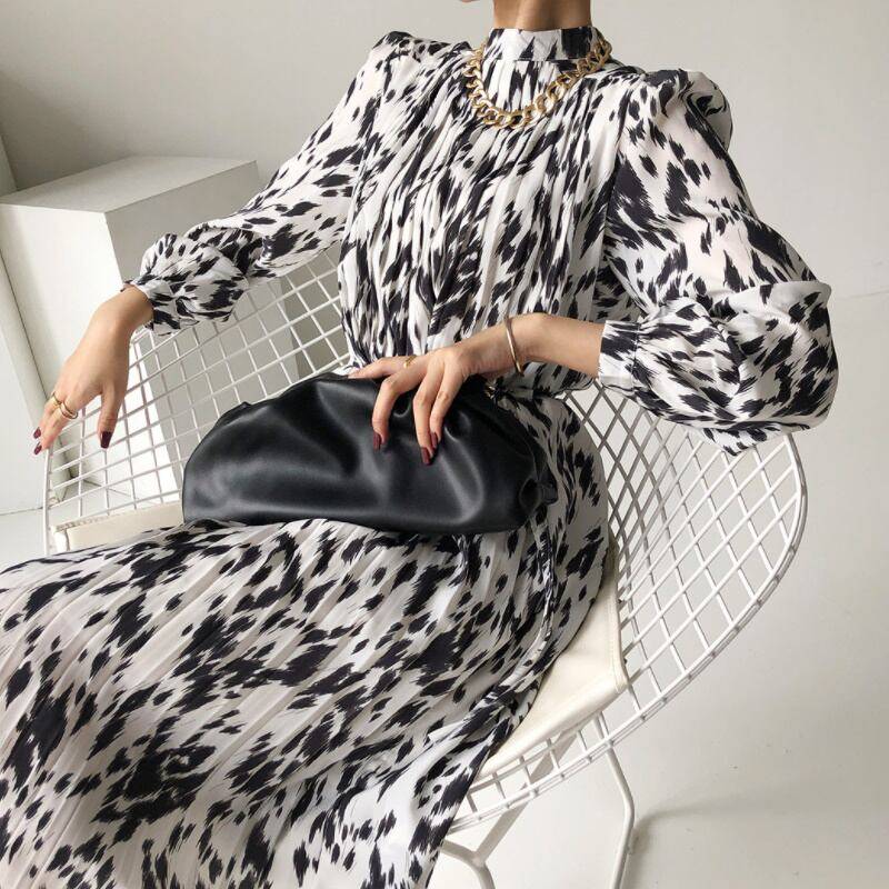 3color レディース ワンピース シフォン 長袖 ラウンドネック グレー ベージュ ブラック お洒落 春夏 秋冬 秋 冬 ママ 20代 30代 40代 デート お出かけ 普段使い 韓国 トレンド