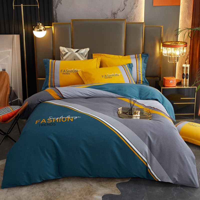 厚手綿100寝具4点セット・シーツ・掛け布団カバー・ボックスシーツ・掛け布団カバー3点セット Aω