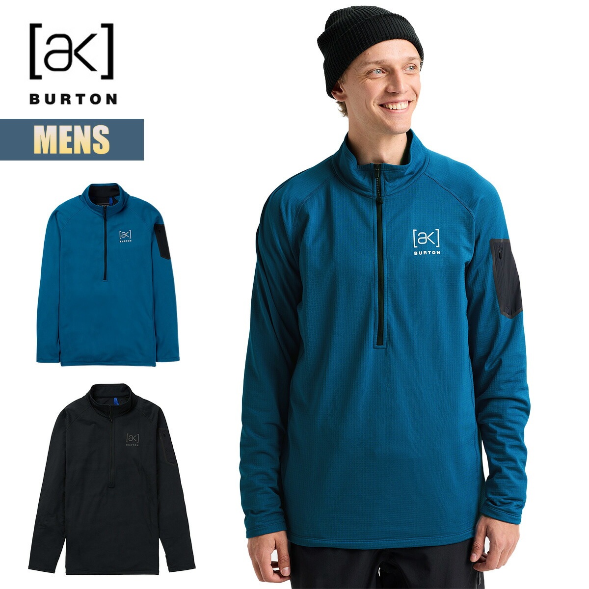 フリース メンズ 25-26 ヘリウム グリッド ハーフジップ フリース W26JP-242261 [ak] レイヤリング セカンドレイヤー テクニカルフリース バックカントリー 正規品