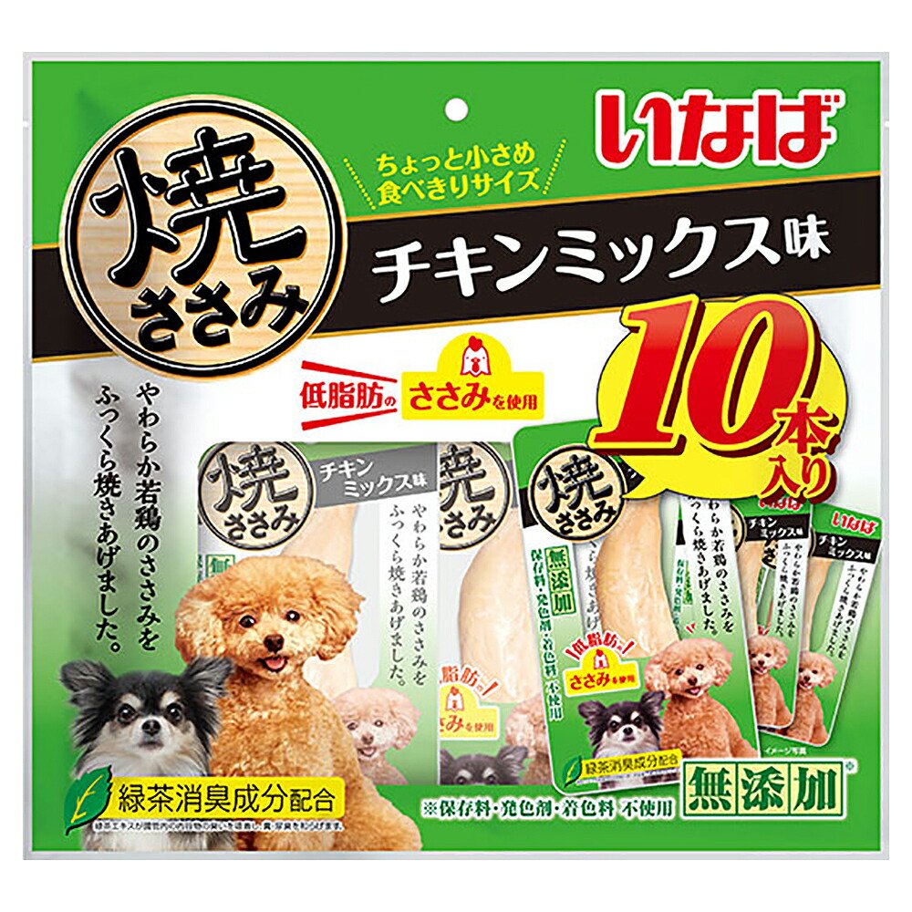 いなば　焼ささみ　チキンミックス味　１０本入りX１２　犬　ＣＲＣ45―14―05―10―02