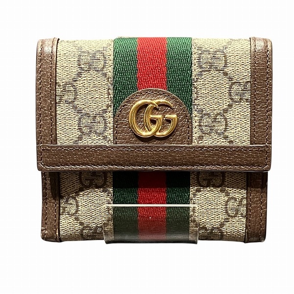 グッチ GUCCI オフィディア 523173 2つ折り財布 ユニセックス 【中古】