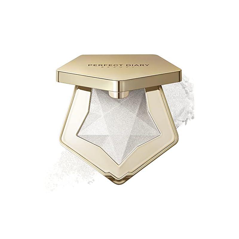 PERFECT DIARY（パーフェクトダイアリー）ハイライトパウダー スターダストダイヤモンド ハイライター ルミナイザー キラキラ 立体感 パール ツヤ肌 01シルバーホワイト